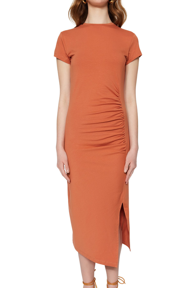 Trendyol női/lányos Unifarben midi rövid estélyi / mindennapi karcsúsított ruhák