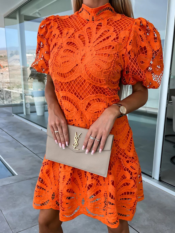 Divat hímzett fehér női ruha nyári rövid ujjú, kivágott rövid ruha női elegáns vintage alkalmi laza parti ruha