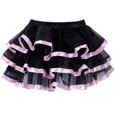 Felnőtt női szoknyák Mini Fodor Réteges Szalag díszítés Organza Punk Skull Tutu Szoknya Cosplay Jelmez Lolita Fűző S-6XL Nagy méretű