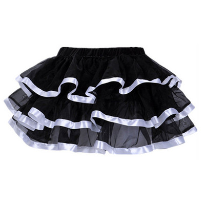 Felnőtt női szoknyák Mini Fodor Réteges Szalag díszítés Organza Punk Skull Tutu Szoknya Cosplay Jelmez Lolita Fűző S-6XL Nagy méretű