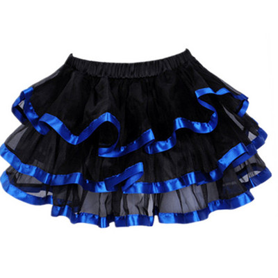 Felnőtt női szoknyák Mini Fodor Réteges Szalag díszítés Organza Punk Skull Tutu Szoknya Cosplay Jelmez Lolita Fűző S-6XL Nagy méretű