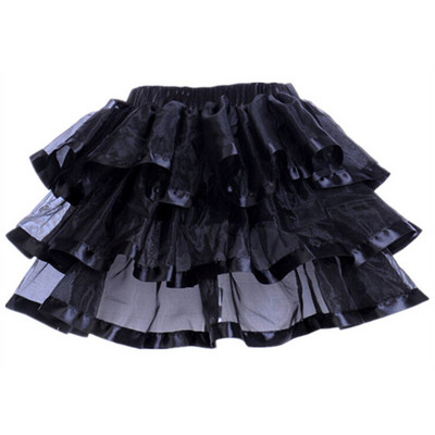 Felnőtt női szoknyák Mini Fodor Réteges Szalag díszítés Organza Punk Skull Tutu Szoknya Cosplay Jelmez Lolita Fűző S-6XL Nagy méretű