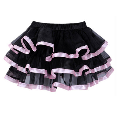 Felnőtt női szoknyák Mini Fodor Réteges Szalag díszítés Organza Punk Skull Tutu Szoknya Cosplay Jelmez Lolita Fűző S-6XL Nagy méretű