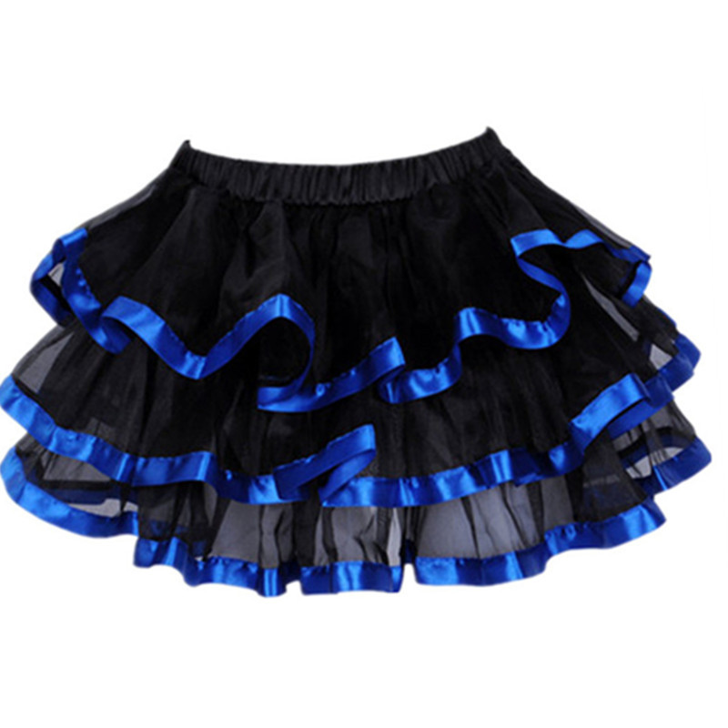 Felnőtt női szoknyák Mini Fodor Réteges Szalag díszítés Organza Punk Skull Tutu Szoknya Cosplay Jelmez Lolita Fűző S-6XL Nagy méretű