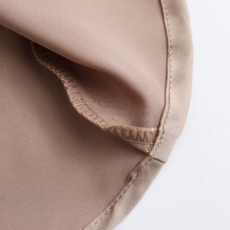 Tangada 2024 női tömör szatén szoknya, rugalmas, magas derekú női hosszú szoknya 6X007