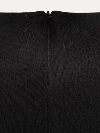 Модни черни тънки миди рокли с О-образно деколте Дамски 2023 г. Секси рокля без ръкави по тялото, елегантни облекла за офис дами Streetwear