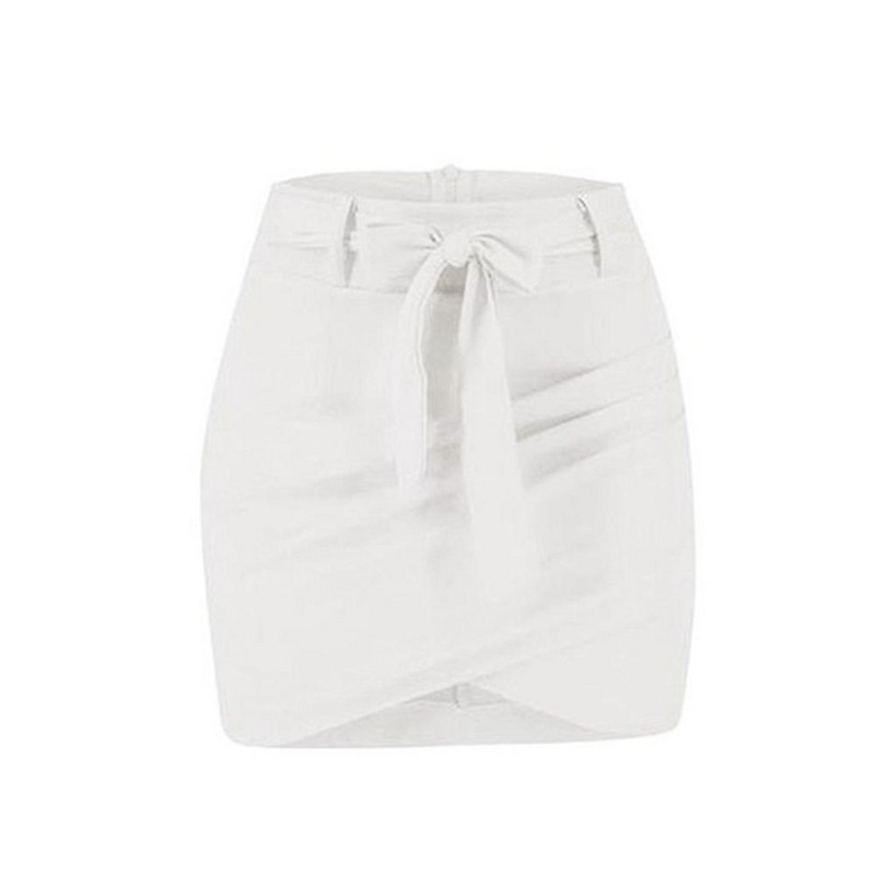 Női mini szoknyák magas derekú kötszeröv aszimmetrikus vékony testű bőr cipzáras szoknya Új divatos ceruzaviselet 2022