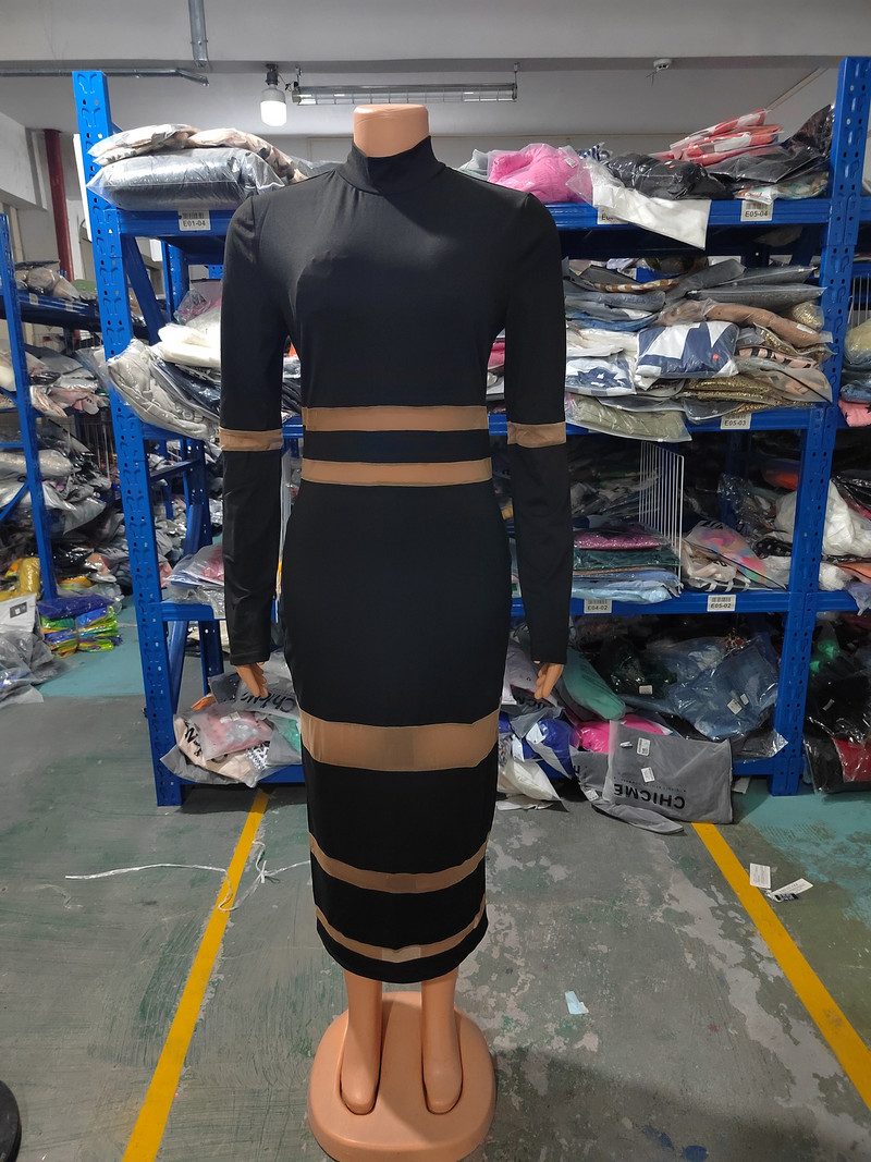 Y2K elegáns parti ruhák nőknek 2023 ősz, új divat szexi, vékony, vállra szabott csipkefolt hosszú ujjú midi női ruha