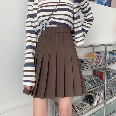 Női ruházat Preppy Stílus Fiatal Stílus Divat Alkalmi irodai Lady Lady Magas Derék Szilárd Egyszerűség Vékony nyári Mini szoknyák