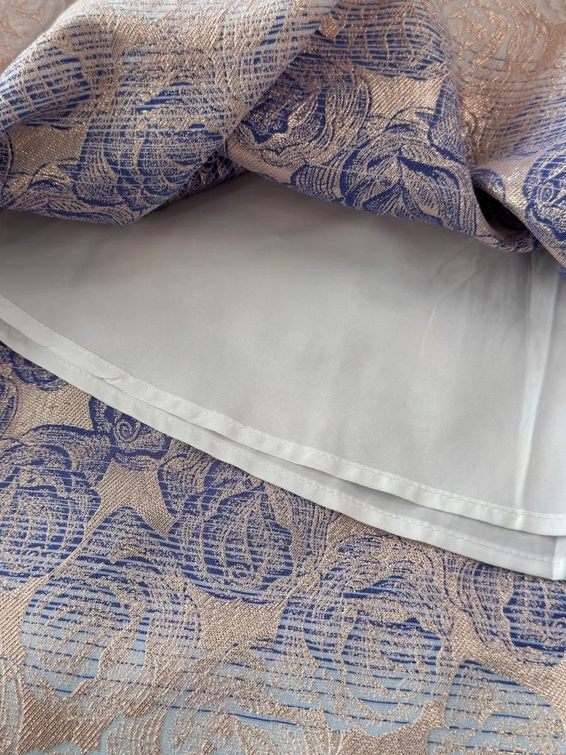 Elegáns nyári francia születésnapi virágos hímzett jacquard ruha női elegáns ujjatlan öv, vékony mellény, tartályos Midi party vestidos