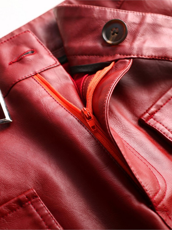 Női térdig érő PU bőr szoknya tavaszi őszi egyszínű alkalmi egyenes szoknyák PU bőr szoknyák 3 színben