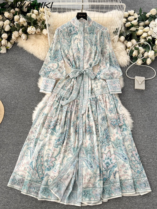 Βραδινό Μακρύ Φόρεμα για Γυναικεία Ρούχα Ropa Mujer Γραφείο Γυναικείο συνονθύλευμα Slim Puff μανίκι Stand Λαιμόκοψη συμπαγής επίδεσμος Vestidos