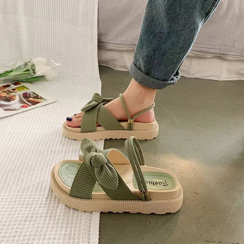 Sandias De Tacon Διαδίκτυο καυτά γυναικεία παπούτσια Καλοκαιρινό νεράιδα 2023Νέο Βελτιώστε τη Φοιτητική Πλατφόρμα Μόδας Roman Lady Flat παπούτσια