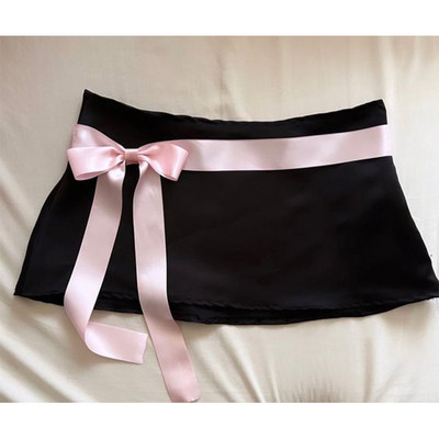 Szexi, édes fűzős női alsók Esztétikus aranyos masni divat Tündér Y2K szoknya Punk Emo lányok Harajuku vintage fehér mini szoknyák