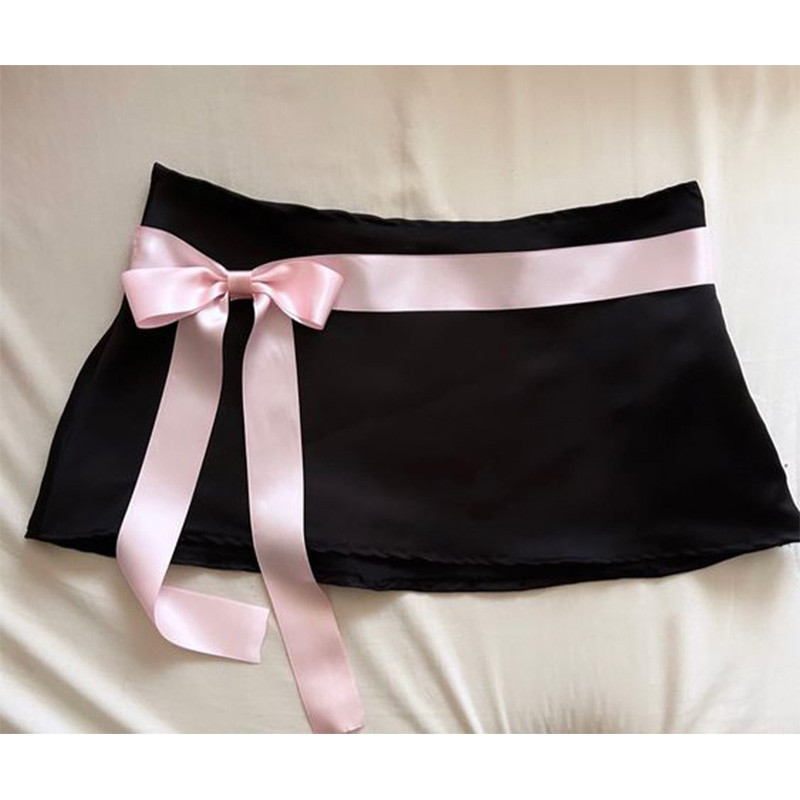 Szexi, édes fűzős női alsók Esztétikus aranyos masni divat Tündér Y2K szoknya Punk Emo lányok Harajuku vintage fehér mini szoknyák