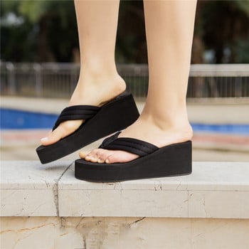 Дамски обувки Летни джапанки на платформа Сандали Дамски чехли Вътрешни външни чехли Плажни пързалки Дамски обувки пързалки Zapatos