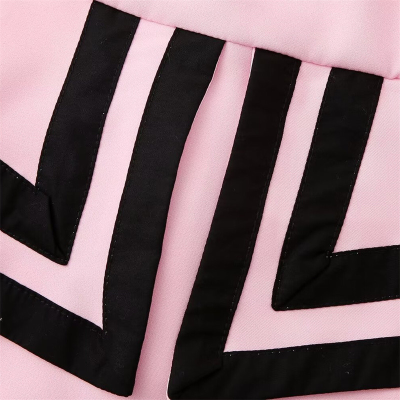 KEYANKETIAN 2024 New Launch női hamis kétrészes csíkos patchwork Epaulet ruhák Elegáns francia stílusú karcsú MIDI ruha