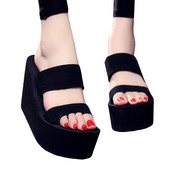 Női Wedge Platform Papucs Cipők Divat Kényelmes Papucs Soft Beach Nagyméretű alkalmi papucs nőknek Sapatos Feminino