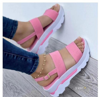 2022 Модни женски клинове на платформа и каишка с каишка Улични летни обувки на открито Пънк плажни танкети Дамски сандали Sandalias De Mujer