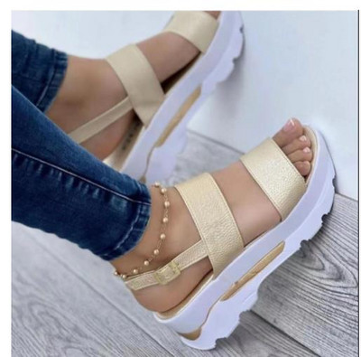 2022 Fashion Wedge Női Platform Csat Szíj Utcai Nyári Szabadtéri Cipők Punk Beach Wedges Női Szandálok Sandalias De Mujer