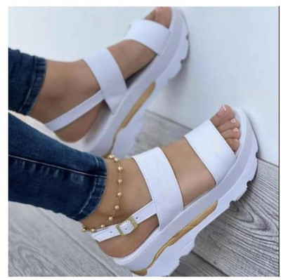 2022 Fashion Wedge Női Platform Csat Szíj Utcai Nyári Szabadtéri Cipők Punk Beach Wedges Női Szandálok Sandalias De Mujer