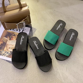 Летни дамски чехли Студентски джапанки Дамско облекло Семпла модна тенденция Морски плажни сандали Чехли Пързалка Zapatillas Mujer