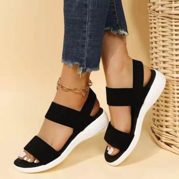 Γυναικεία Wedge Platform Cozy Γυναικεία πέδιλα Υπαίθρια παραλία Casual Elastic Band Designer παπούτσια Σανδάλι Γυναικεία καλοκαιρινά παπούτσια 2023