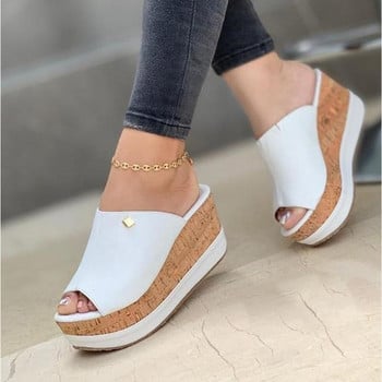 Wedge Slippers Γυναικεία παπούτσια 2022 Summer Peep Toe Σανδάλια Μόδα Πλατφόρμα Παντόφλες για εξωτερικούς χώρους Casual Σαγιονάρες Sandalias De Mujer