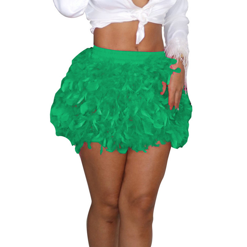 Női toll bolyhos miniszoknya Harajuku rugalmas derékú rövid szoknyák farsangi smink báli ruha klubbuli táncszoknya Faldas