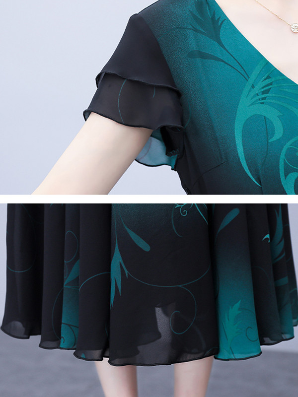 2024 nyári sifon alkalmi strand hosszú napruha Női Elegáns Bodycon Luxus báli éjszakai ruhák Vintage Print Party Midi Vestidos