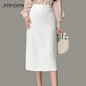 2024-es új márka divatja, kiváló minőségű, magas derekú, elegáns egyenes szoknyák női irodai női, hasított, középhosszú ceruzaszoknyák