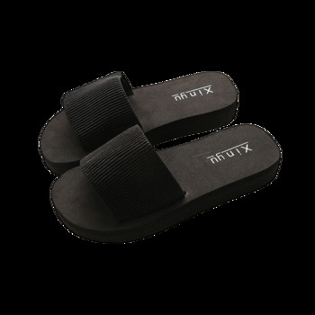 Домашни чехли Противохлъзгащи се джапанки Дамски сандали Модни дамски меки подметки EVA вътрешни пързалки Дебела платформа Обикновени чехли плъзгащи се