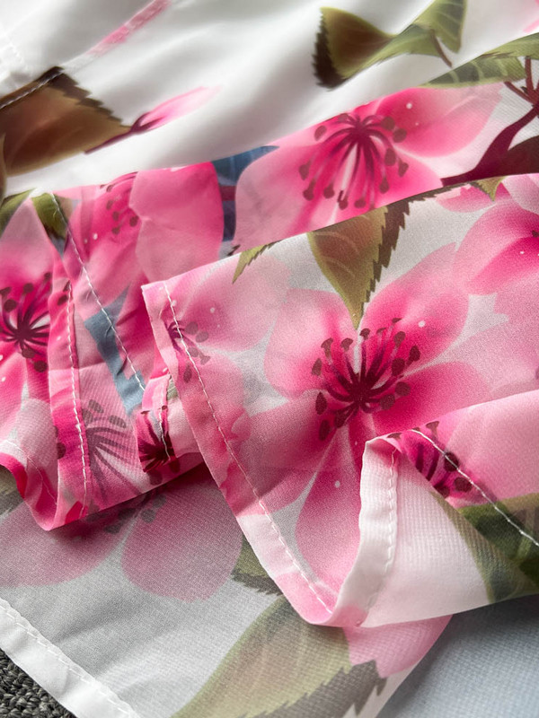 Nyári fodros vállról sifon ruha női szexi vékony, A-vonalú nyomtatott ruhák női Viantage Beach hasított maxi ruha