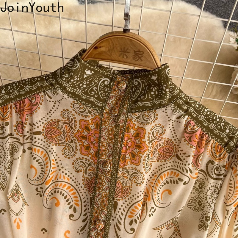 Virágos pólyás ruha női lámpás ujjú kötszer hosszú köntös Femme 2024 Vestidos De Mujer divatos vintage nyári maxi ruhák