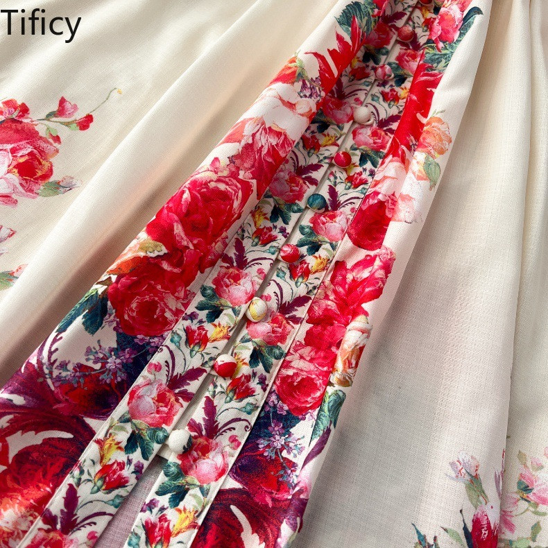 Palace Retro francia elegáns ruha tavaszi és őszi női új csúcskategóriás álló galléros lámpás hosszú ujjú derék ruhák