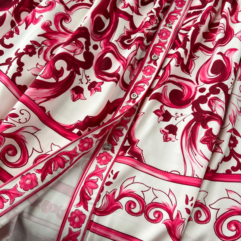 Tavaszi kifutó kék-fehér porcelán ruha női álló hosszú lámpás ujjú virágmintás fűzős strandköpeny Vestidos