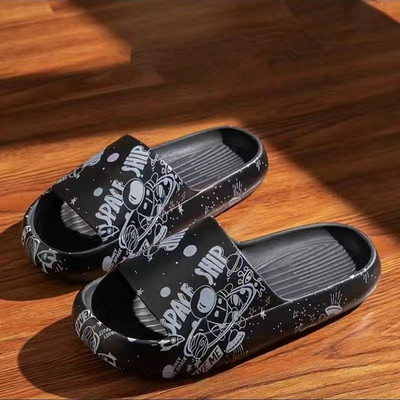 Kezdőlap Aranyos Rajzfilm Animal Bear Print Papucs Női Nyári Vastag Magas Talp Beltéri Felhő Feeling Zuhany Női Papucsok Szandálok