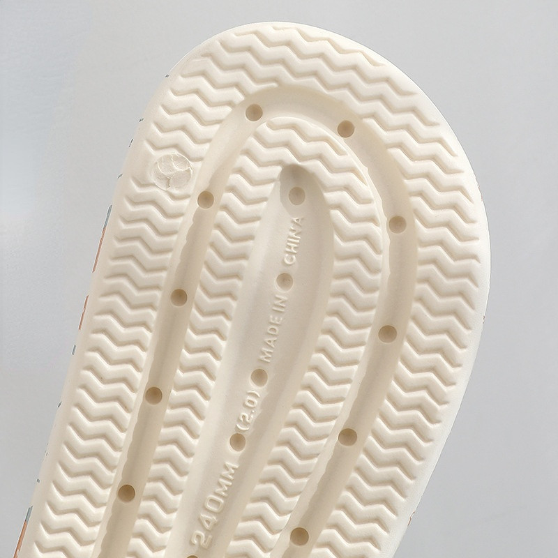 Kezdőlap Aranyos Rajzfilm Animal Bear Print Papucs Női Nyári Vastag Magas Talp Beltéri Felhő Feeling Zuhany Női Papucsok Szandálok