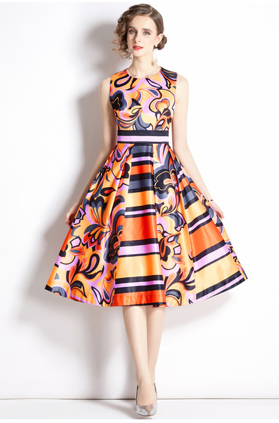 2023-as új divattervező virágos nyári nyomat Vintage Elegáns Egy vonalas parti ruhák Női születésnapi vacsoraruha Goblincore Runway