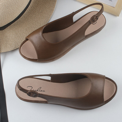 Női új PVC divatos, lapos nyári alkalmi egyszínű női cipők strand halszandálok