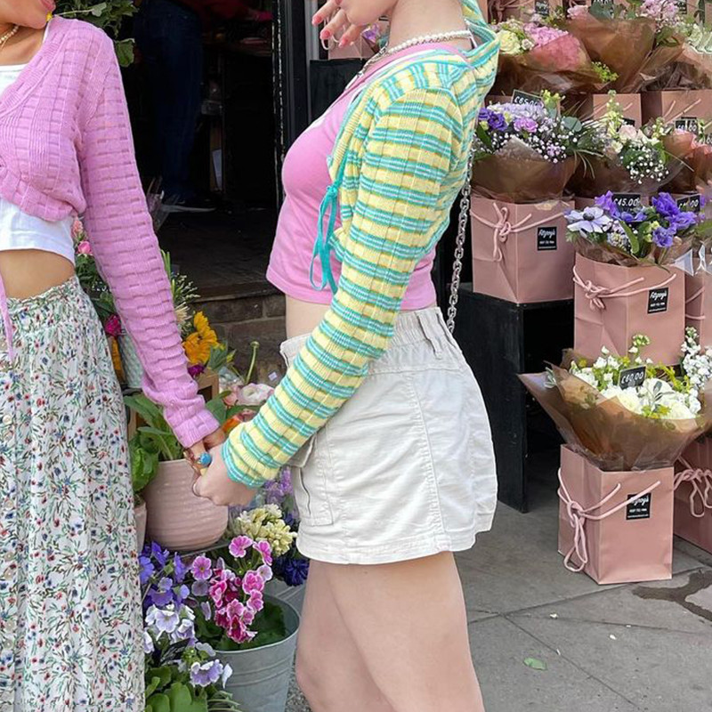 2000-es évek Retro White Cargos mini szoknya zsebek Y2K Esztétikus Vintage rövid szoknya Harajuku Grunge Streetwear koreai divatos ruhák