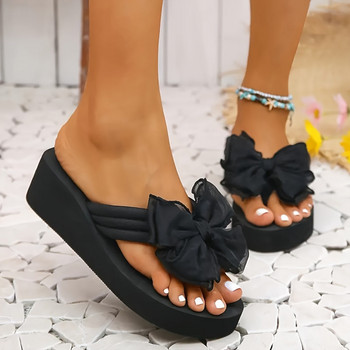 Дамски обувки Летни плажни чехли Цветя Сандали на висок ток за жени Неплъзгащи се джапанки за жени Стайни обувки 2024