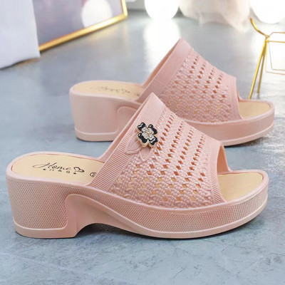 Γυναικεία παπούτσια Καλοκαίρι 2023 Νέες γυναικείες παντόφλες με τακούνι πλαγιάς Πλατφόρμα Σανδάλια μόδας παραλίας Σαγιονάρες αναπνεύσιμα casual γυναικεία παπούτσια