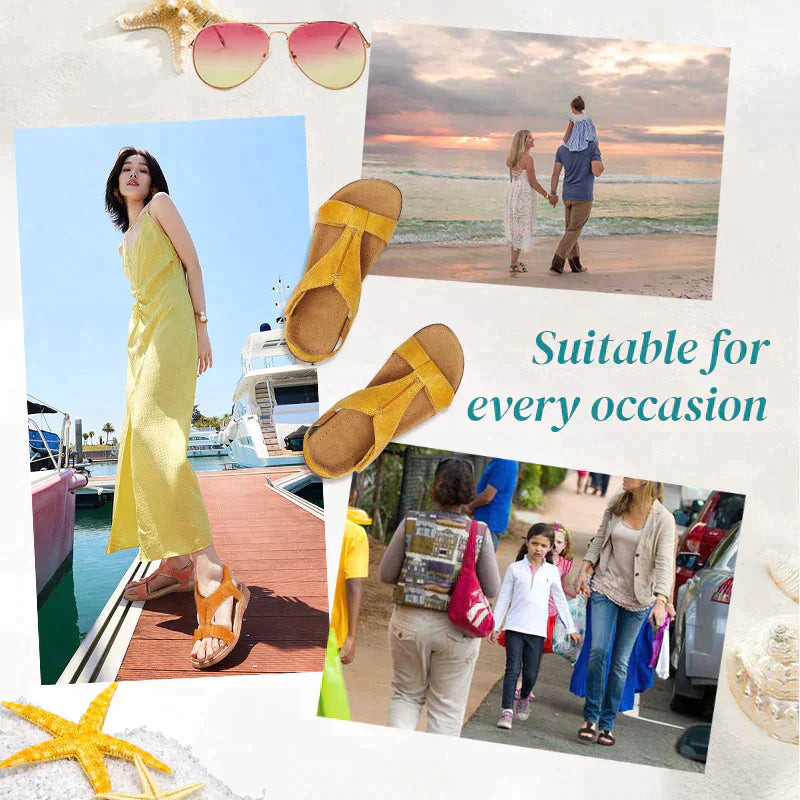 Nahaga reguleeritavad ortopeedilised sandaalid Naiste sandaalid Lamedad Gladiator Nahast sandaalid Suvekingad Naistele Rooma stiilis Ühe pandlaga vabaaja