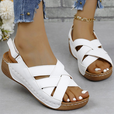 Női szandálok éksarkú szandálok 2024 új nyári cipők női ékes cipők platform Sandalias Mujer puha női nyári lábbelik