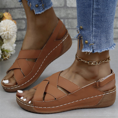 Női szandálok éksarkú szandálok 2024 új nyári cipők női ékes cipők platform Sandalias Mujer puha női nyári lábbelik