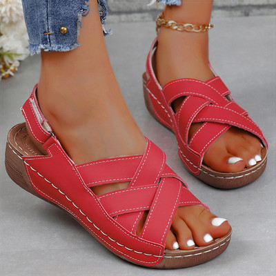 Női szandálok éksarkú szandálok 2024 új nyári cipők női ékes cipők platform Sandalias Mujer puha női nyári lábbelik