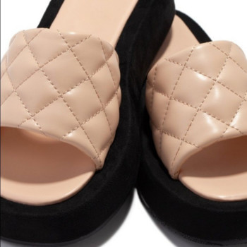 2023 Летни нови чехли с кръгла глава с голяма дебела подметка за жени Модни ежедневни дамски обувки Високи чехли Zapatos De Mujer