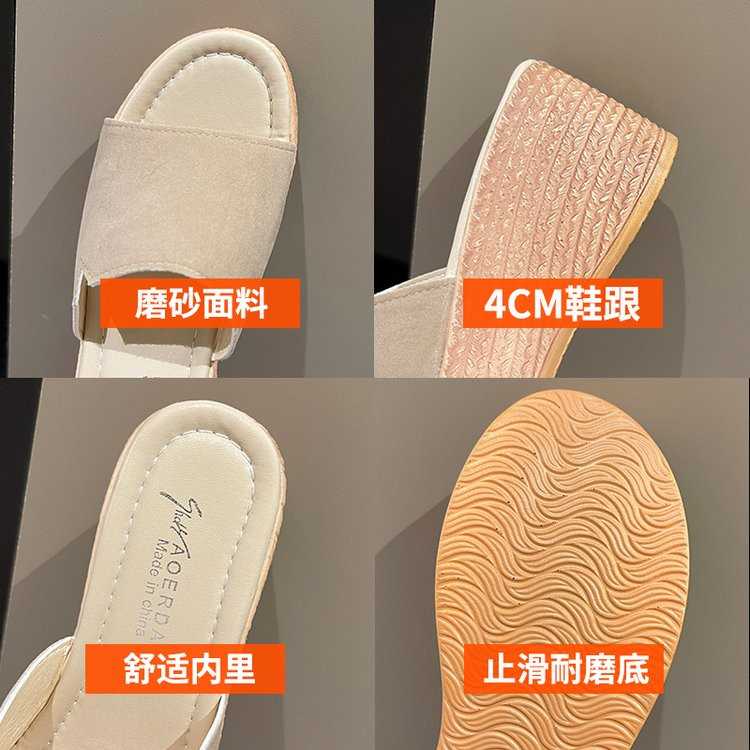 Női 2022. nyár, külső bőr strandpapucs, vízi éksarkú, pamut szövet sarok, gumi, rövid lábujj.