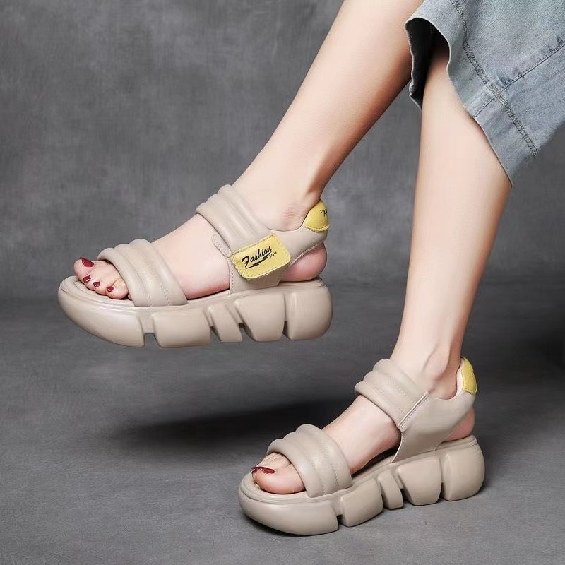 2023 Pantofi de vară pentru femei Peep Toe Fund buretat Sandale pentru femei Sandale sport zilnice Pantofi cu platformă pentru femei Pantofi pentru femei